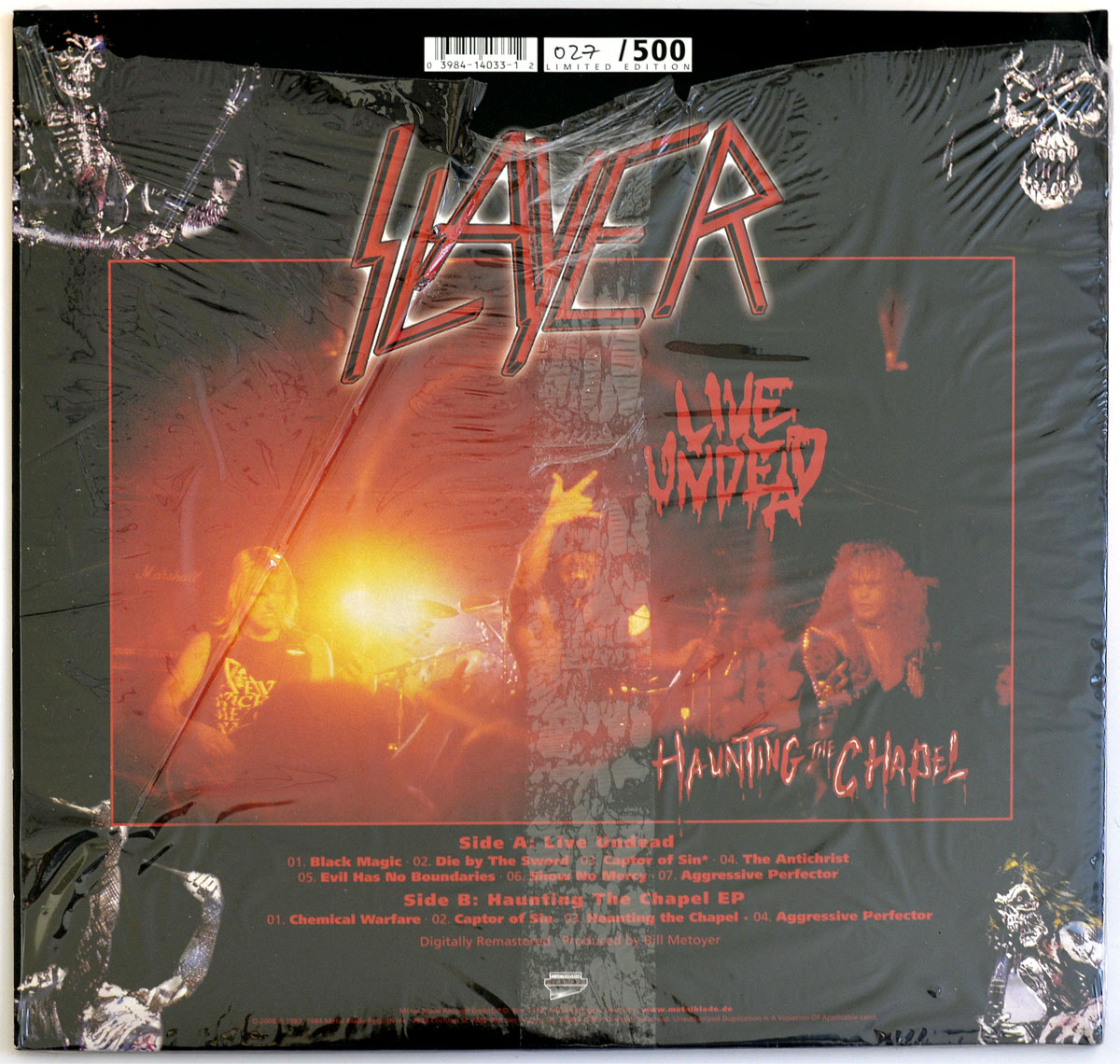 High Resolution Photo #2 SLAYER Live Undead Blue Vinyl 
